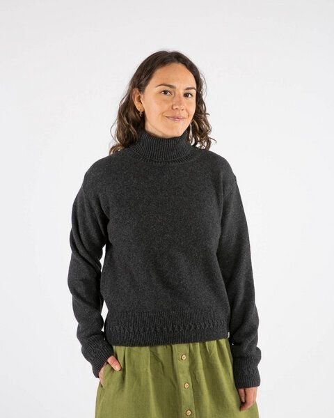 Matona Rollkragenpullover für Frauen mit Bio-Baumwolle und Lammwolle / Turtleneck Pullover