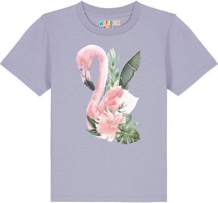 watabout.kids T-Shirt Kinder Flamingo mit Blumen