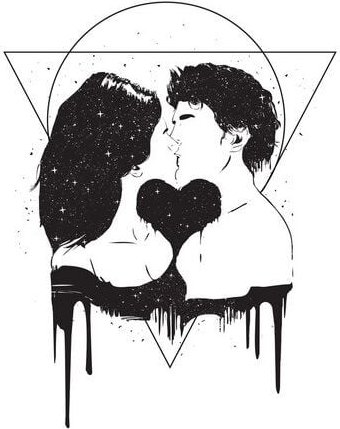 Photocircle Poster / Leinwandbild - Cosmic love