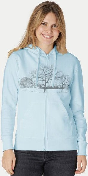 Peaces.bio - handbedruckte Biomode Zip-Hoodie Landscape Damen