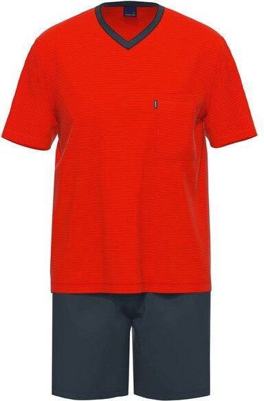 Ammann Herren Schlafanzug kurz V-Ausschnitt aus Bio-Baumwolle