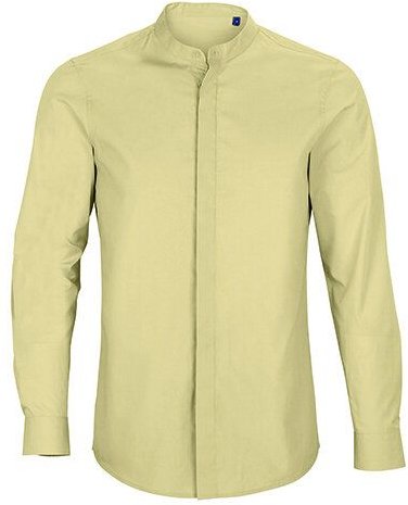 NEOBLU Herren Hemd Langarm Arbeitskleidung Businesshemd Verdeckte Knopfleiste Mandarinkragen