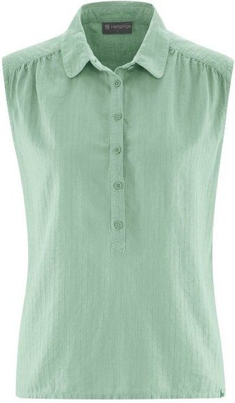 HempAge Hanf Bluse mit Polokragen