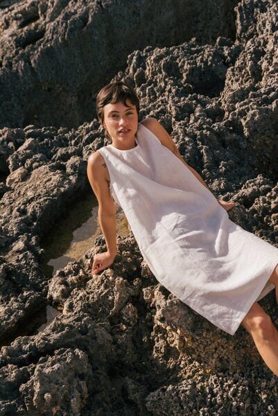 AmourLinen Lockeres Leinenkleid Norah