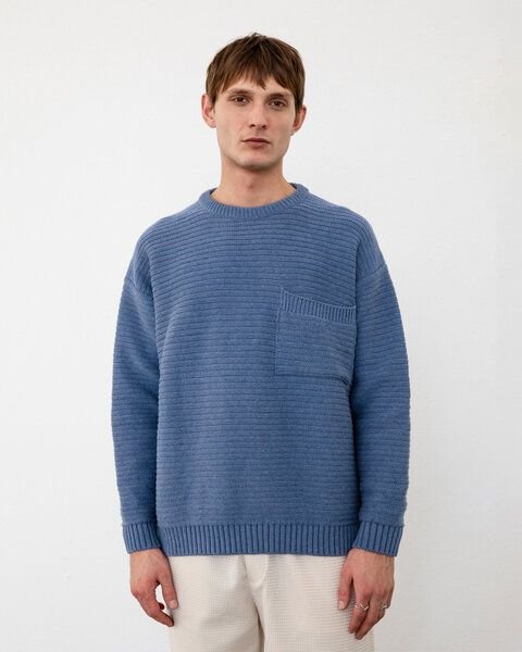 Rotholz Gerippter Strickpullover Bio- Baumwolle