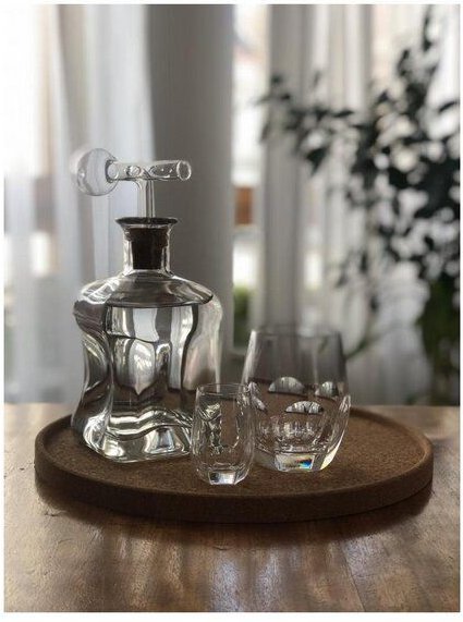 Kork-Deko Schnaps Portionierer aus Glas | Dosierer für Liköre und Brände | 2 cl | mit Korken