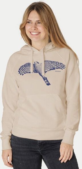 Peaces.bio - handbedruckte Biomode Bio-Hoodie Sperber Damen