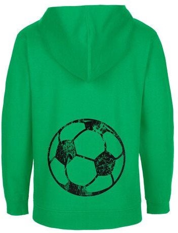 HANDGEDRUCKT Unisex Kinder Zip Up Hoody "Fußball"