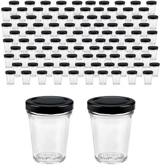 mikken 100 kleine Dessertgläser 65ml kleine Einmachgläser mit Schraubdeckel