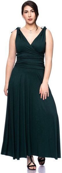 Thumbnail - Ingoria VERIA Maxi Kleid in Wickeloptik mit gerafftem Taillenbund