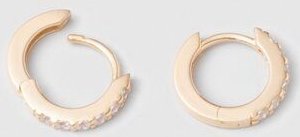 fejn jewelry Ohrringe 'sparkle huggie' - Creolen mit Zirkonia