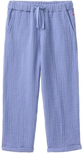 People Wear Organic Musselin Hose, blau uni, Bio-Baumwolle