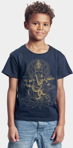 Peaces.bio - handbedruckte Biomode Bio-Kinder T-Shirt Ganesha