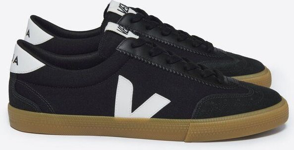 Veja Herren-Sneaker Volley Canvas Black White Natural