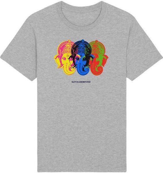 Thumbnail - Natural Born Yogi Yoga T-Shirt organic - Ganesha Pop weiß