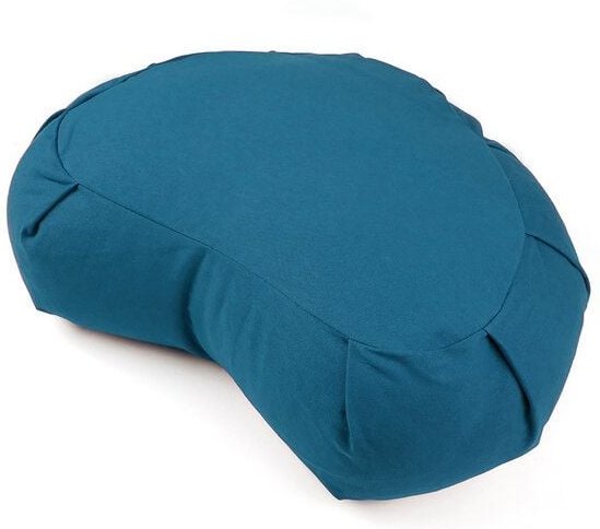 Meditationskissen Halbmond YOGAHERZ Lotus Design® - Bio-Buchweizenschalen