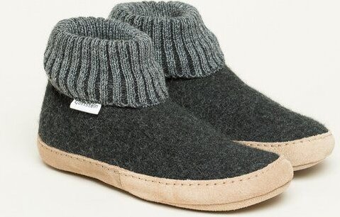 Gottstein Hüttenschuh Dakota - Hoher Filzhausschuh für Damen & Herren aus 100% Schurwolle mit extra bequemer Ledersohle ...