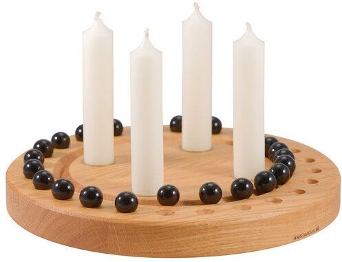 klotzaufklotz Adventskalender und Adventskranz für Stabkerzen