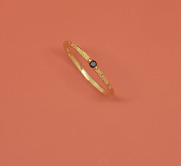 fejn jewelry Ring 'black hammered'