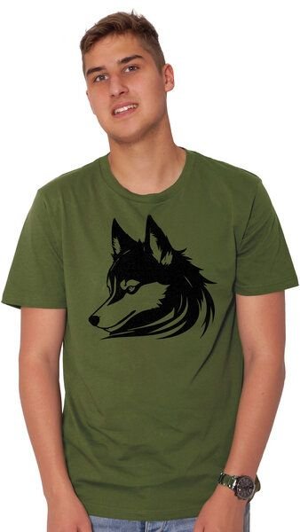 HANDGEDRUCKT "Husky" Männer T-Shirt von EarthPositive
