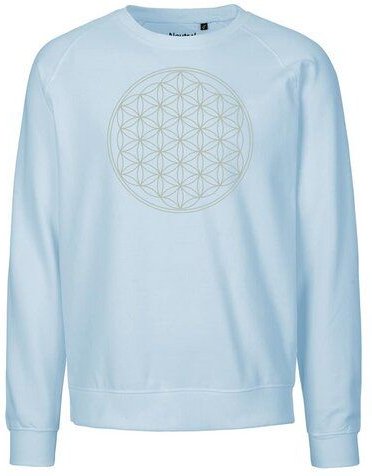 Peaces.bio - handbedruckte Biomode Bio Herren Sweatshirt Die Blume des Lebens