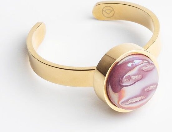 ALEXASCHA Größenverstellbarer Ring mit Stein | Goldring