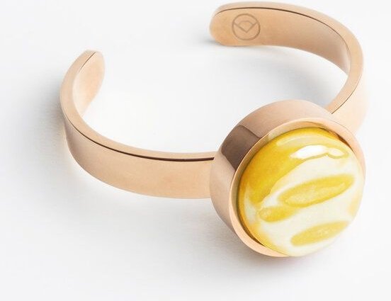 ALEXASCHA Größenverstellbarer Ring mit Stein | Roségold