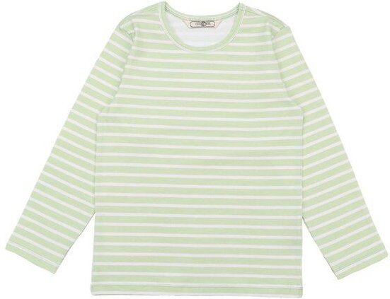 Cotokids Kinder Langarmshirt GOTS-zertifiziert aus Bio-Baumwolle, hellgrün gestreift – Walkiddy, weich, hautfreundlich u...