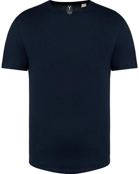 YTWOO Herren-T-Shirt mit abgerundetem Saum aus 100% nachhaltiger Bio-Baumwolle