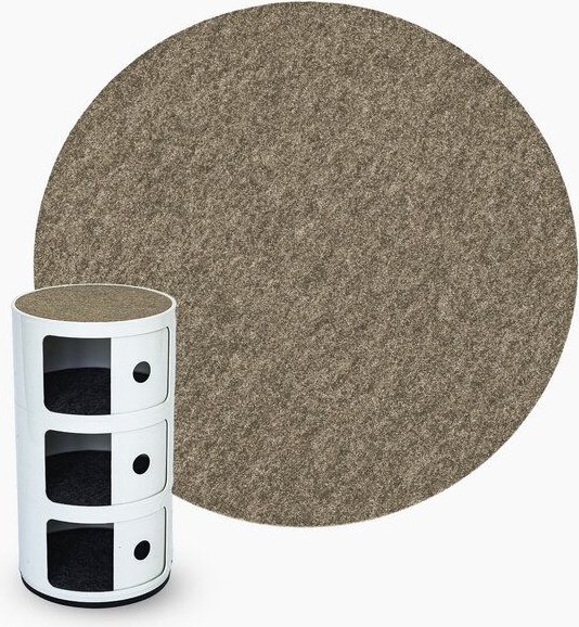easy and green Filzauflage Rund 30cm für Kartell Componibili aus 4mm upcycling rPET Filz