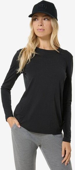 super.natural W CASUAL RIB BIO J LS für Damen, nachhaltig, Merino