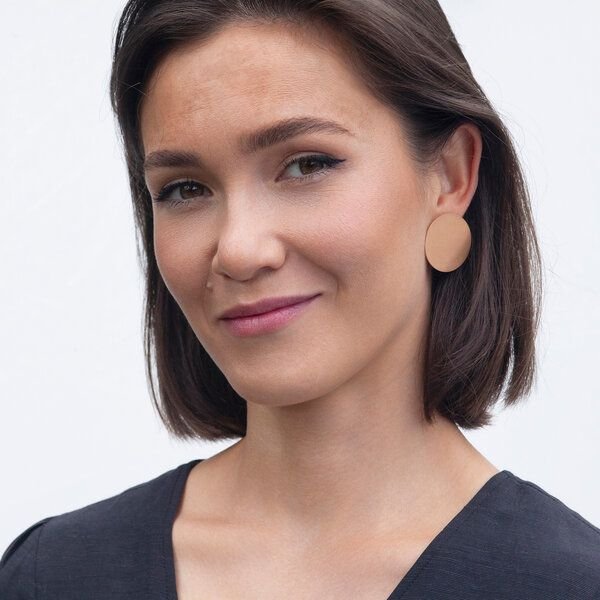 ALEXASCHA Große Ohrringe aus Edelstahl | Wasserfeste Ohrstecker Gold, Silber, Rosegold