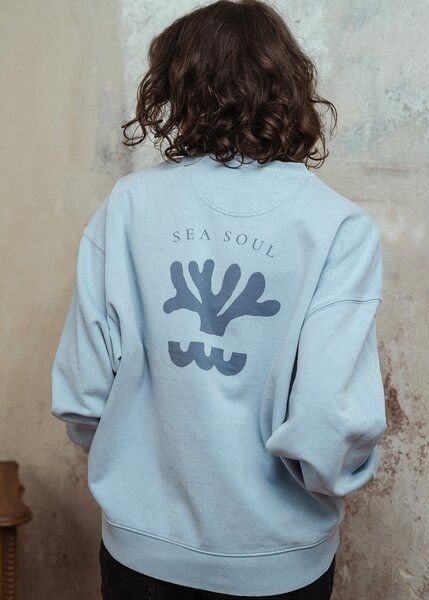 Kultgut Artdesign- Biofair- Vintagelook Pulloversweater / Sea Soul