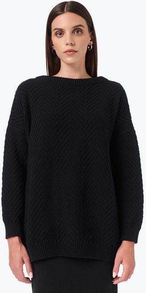 Mila.Vert Gestrickter Pullover mit Chevron Muster