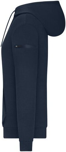 Daiber Damen Hoodie Kapuzenpullover Pullover Kängurutasche mit Reißverschlusstasche Ärmeltasche Kapuze