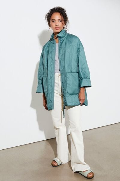 LangerChen Gesteppte Jacke Regenfest - Jacket Pecton - aus recyceltem Polyester