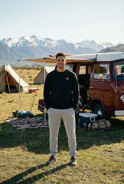 THE FACE OF ELEMENTS ELEMENT - REGULAR FIT SWEATSHIRT AUS 100% BIO-BAUMWOLLE