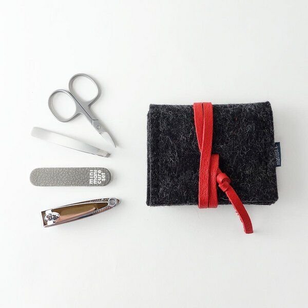 matilda k. manufaktur mini-maniküre-set 'jacob' aus Wollfilz anthrazit
