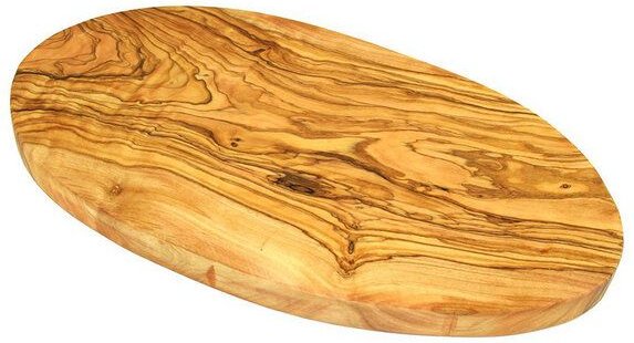 Olivenholz erleben Frühstücksbrett OVAL aus Olivenholz