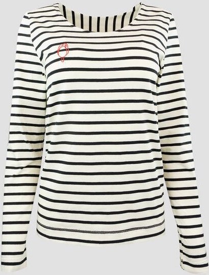 bellaLEYK Langarm T-Shirt mit gestickter Tulpe