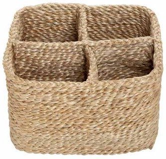 Originalhome Natürlicher Besteckkorb aus Jute, handgefertigt