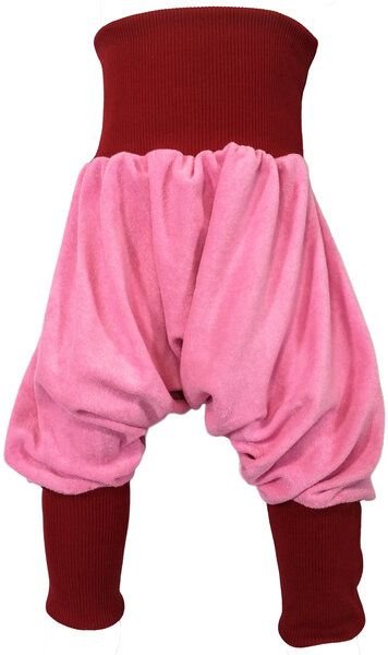 liebewicht Bio Yogahose Pumphose aus rosa Frottee mit Bündchen nach Wahl