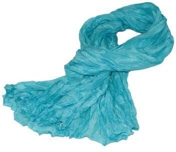 Schönes aus Indochina Seidenschal Crinkle einfarbig