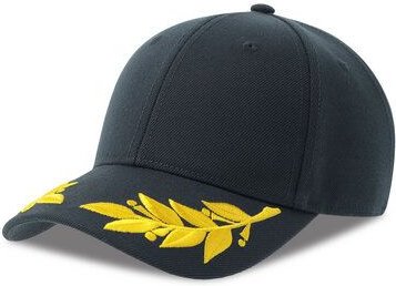Thumbnail - Atlantis Headwear Damen / Herren Cap Kappe Cappy Muster Winner Lorbeerblätter auf Schirm