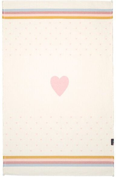 David Fussenegger Kinder Teppich Herz 70 x 120 cm aus Recycling-Baumwolle