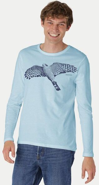 Peaces.bio - handbedruckte Biomode Bio-Herren-Langarmshirt "Sperber"
