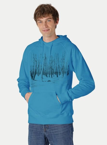 Peaces.bio - handbedruckte Biomode Hoodie Woodland Herren