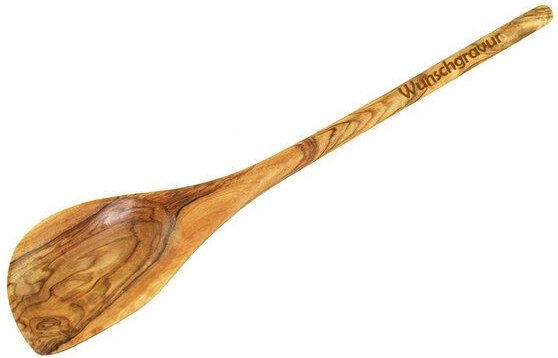 Olivenholz erleben Kochlöffel mit ECKE aus Olivenholz