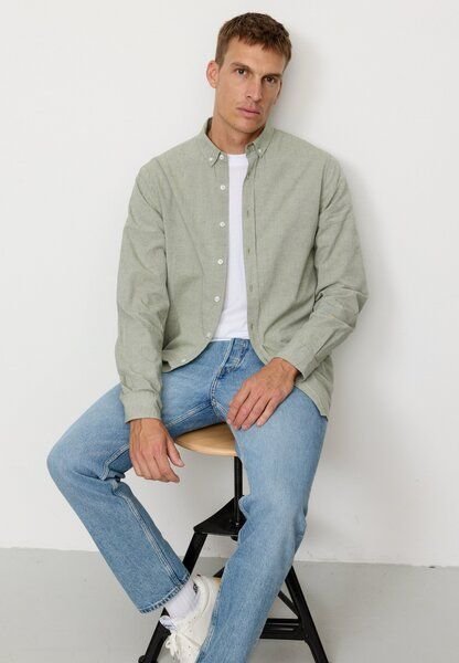 Herren Hemd aus Bio-Baumwoll-Leinen Mix - CORN - recolution