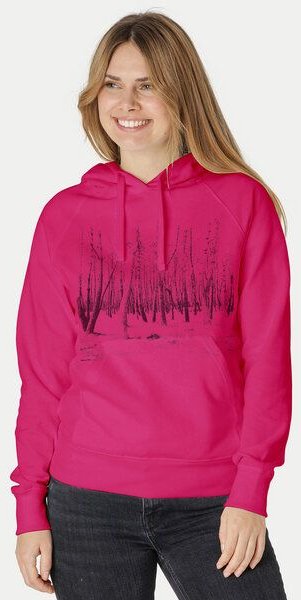 Peaces.bio - handbedruckte Biomode Damen Hoodie Woodland